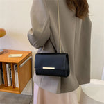 Evening Clutch Synthetic Leather Removable Chain Strap Gold-Tone Clasp