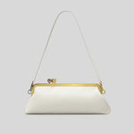 Evening Handbag Glossy Patent Leather Detachable Strap & Frame Clasp