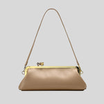 Evening Handbag Glossy Patent Leather Detachable Strap & Frame Clasp