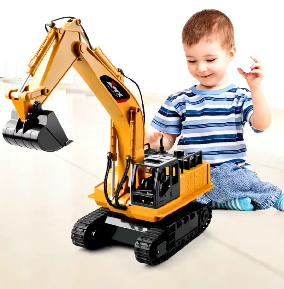Excavator Toy Remote Control Realistic Digging 82 Ft Range
