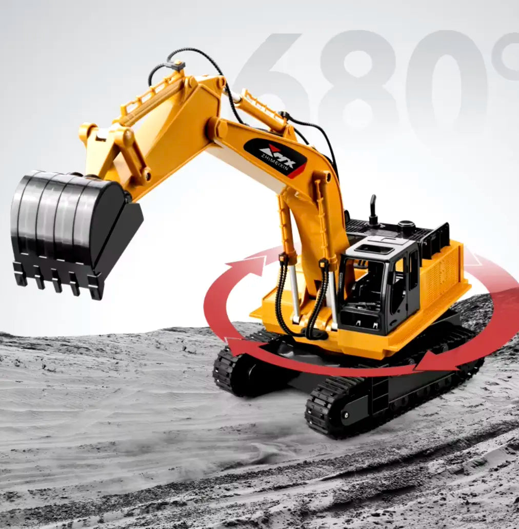 Excavator Toy Remote Control Realistic Digging 82 Ft Range