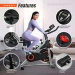 Exercise Bike Silent Belt Drive Heavy Flywheel LCD Display