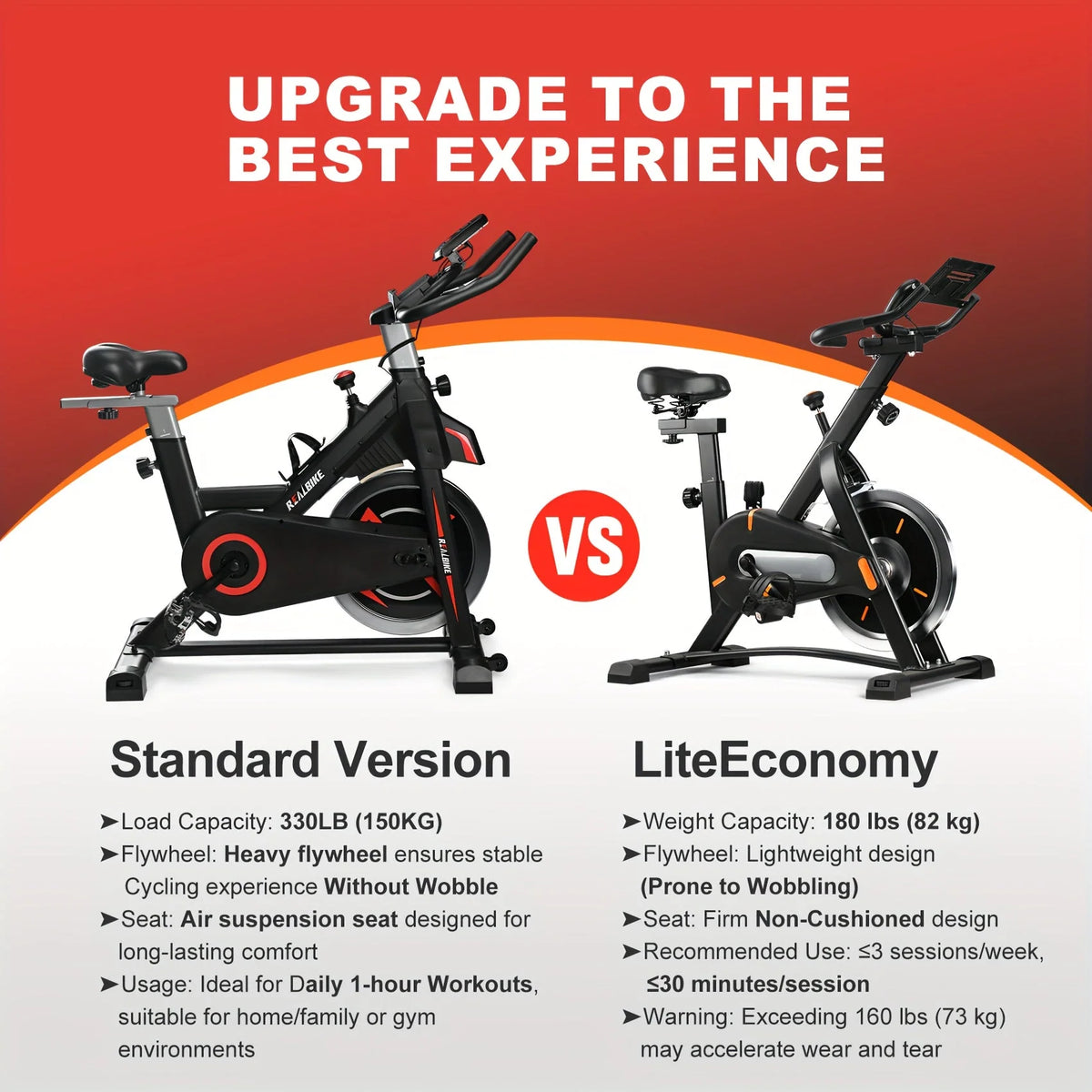 Exercise Bike Silent Belt Drive Heavy Flywheel LCD Display