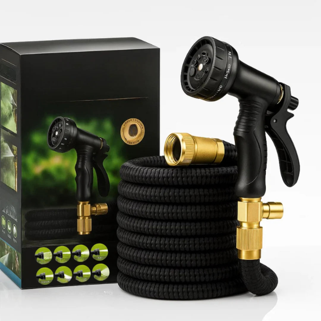 Expandable Garden Hose 30m Kink-Resistant Multi-Function Nozzle