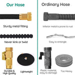 Expandable Garden Hose 3x Tangle-Free Brass Fittings