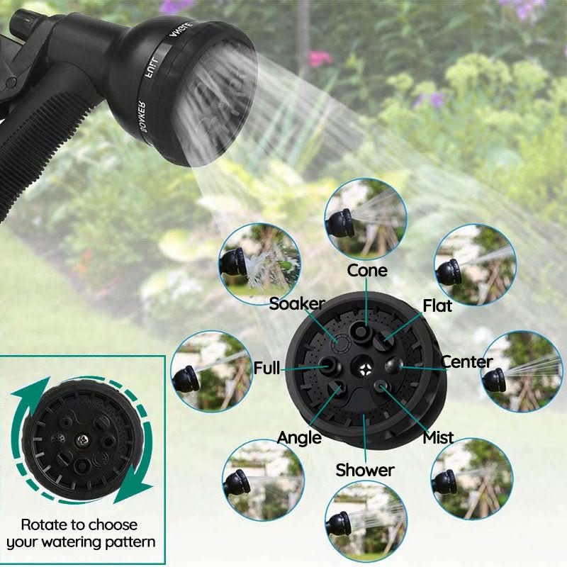 Expandable Garden Hose 3x Tangle-Free Brass Fittings
