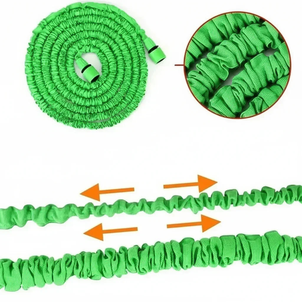 Expandable Garden Hose Kink-Free 7-Pattern Spray Nozzle