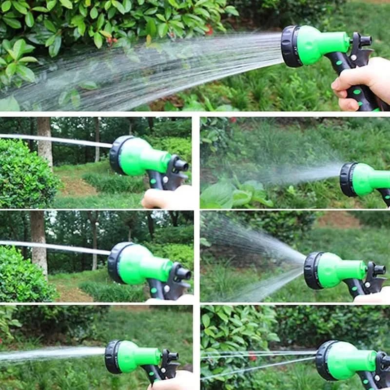 Expandable Garden Hose Kink-Free 7-Pattern Spray Nozzle
