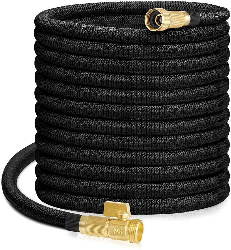 Expandable Garden Hose Kink-Free Lightweight Solid Brass Connectors