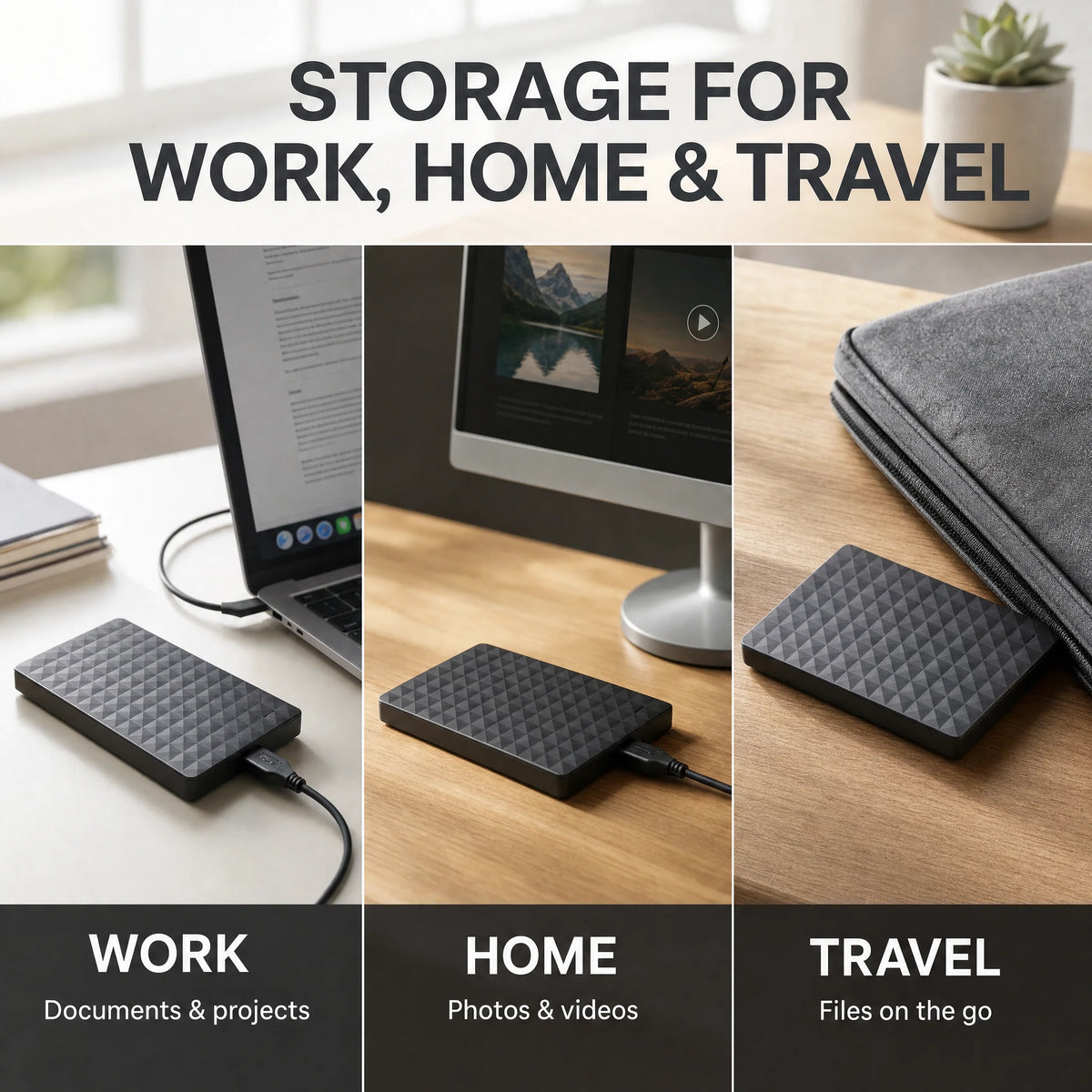 External Hard Drive 10TB USB 3.0 Compact Design
