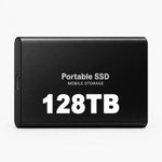 External SSD 128 TB Portable Shock-Resistant Design