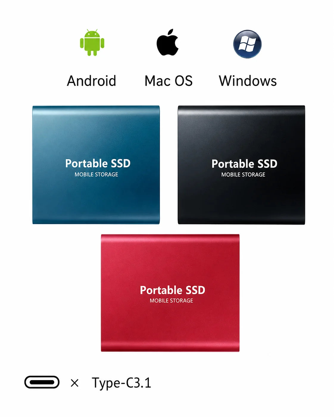 External SSD 128 TB USB-C & USB 3.1 Portable