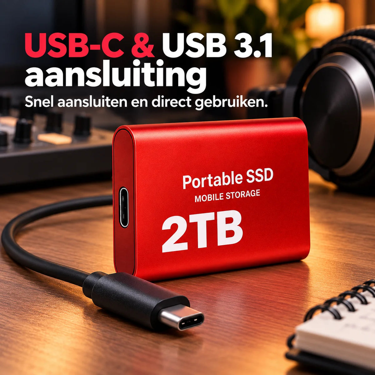 External SSD 2TB USB-C Up to 1050 MB/s