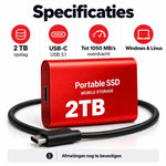 External SSD 2TB USB-C Up to 1050 MB/s