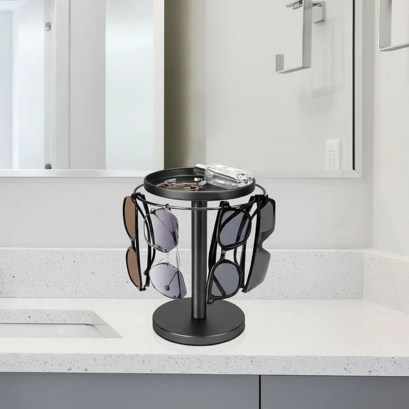 Eyeglasses Organizer 360° Rotating Metal Space-Saving Stand