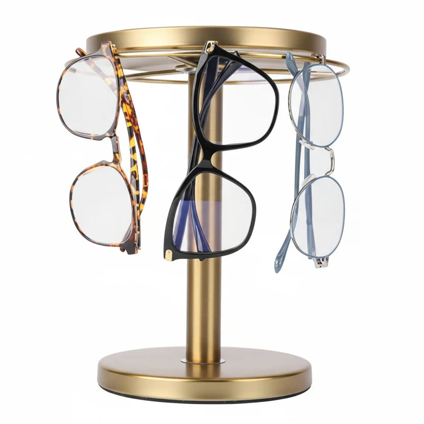 Eyeglasses Organizer 360° Rotating Metal Space-Saving Stand