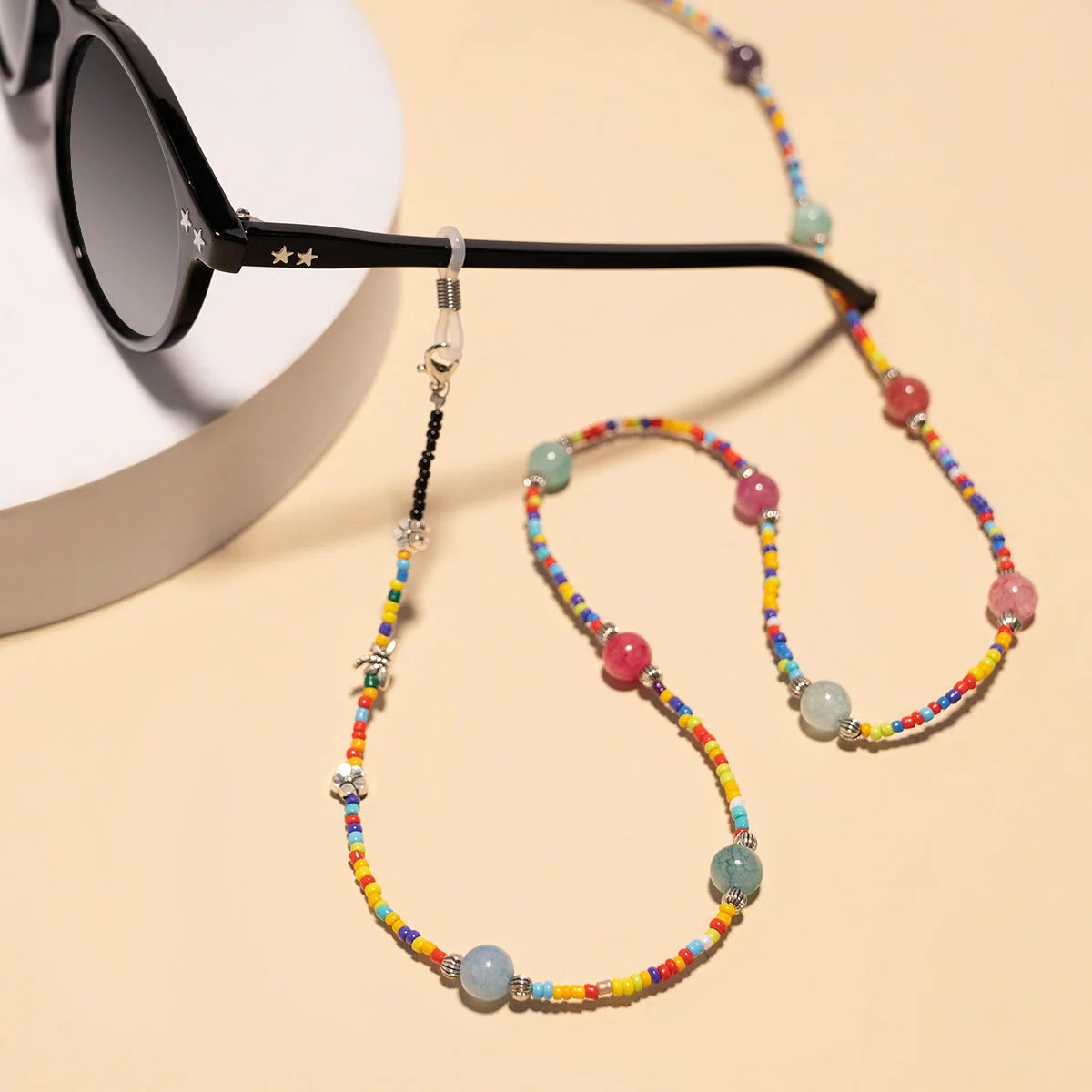 Eyewear Chain Beaded Adjustable Fit