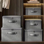 Fabric Storage Box Foldable Dust-Protective Reinforced Seams