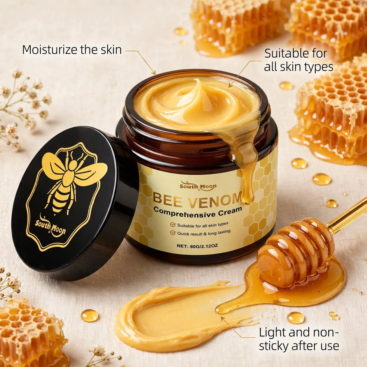 Face Cream Set Hyaluronic Acid & Gua Sha Tool