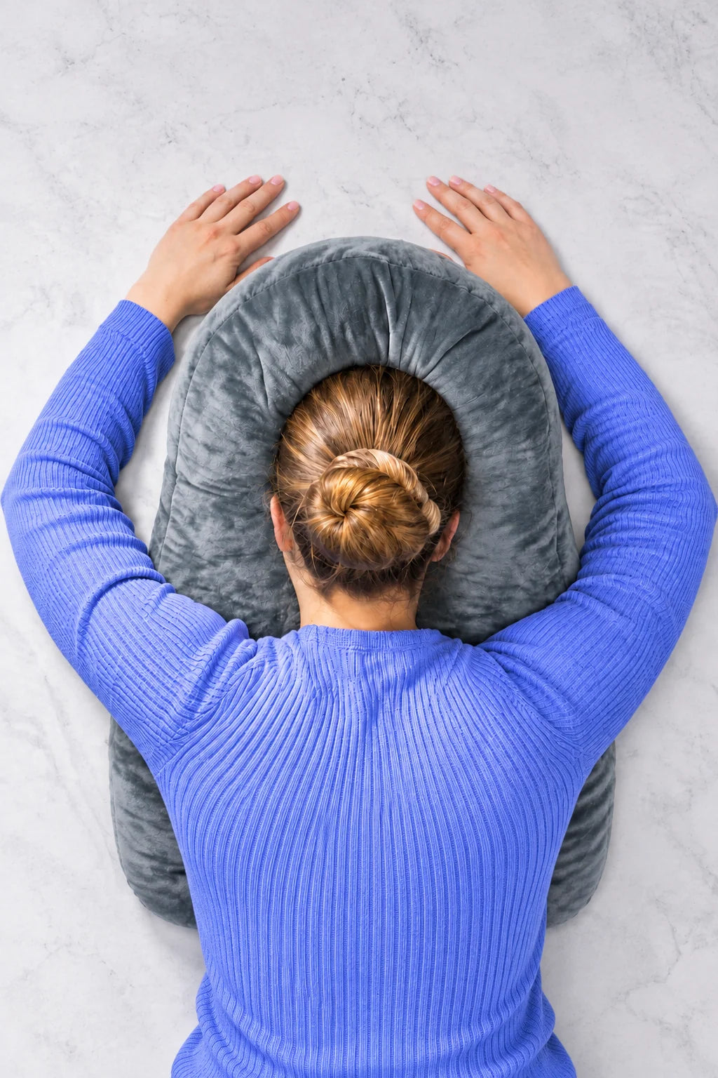 Face-Down Pillow Open Center Shredded Memory Foam