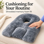 Face-Down Pillow Open Center Shredded Memory Foam