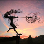 Fairy Garden Stake Metal Dandelion Weather-Resistant