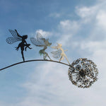 Fairy Garden Stake Metal Dandelion Weather-Resistant