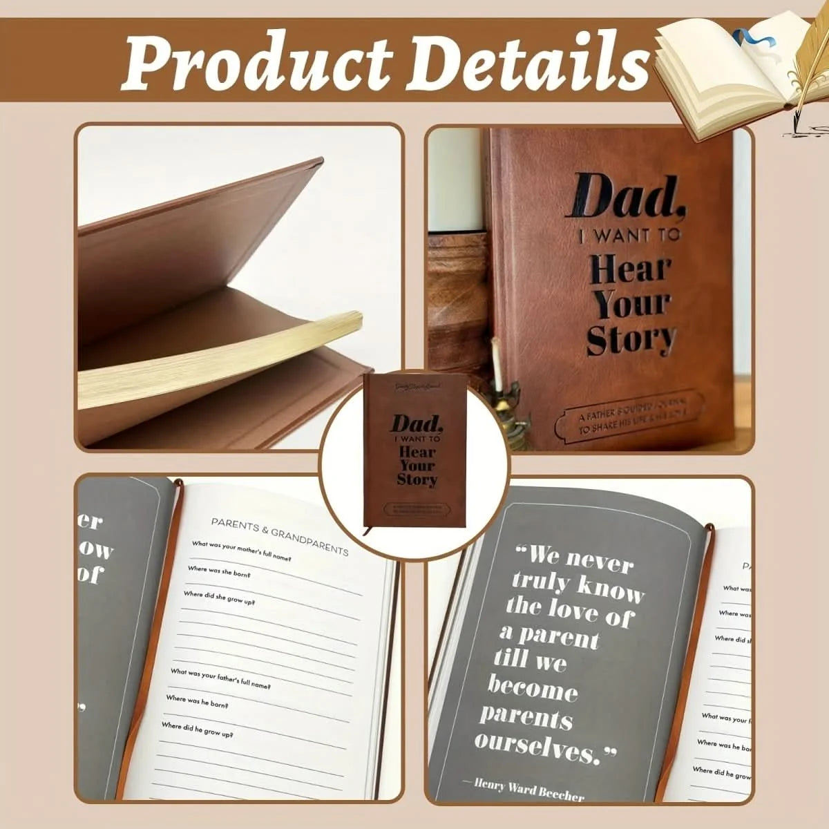 Family Journal with Guided Prompts, Hardcover, 200 Pages