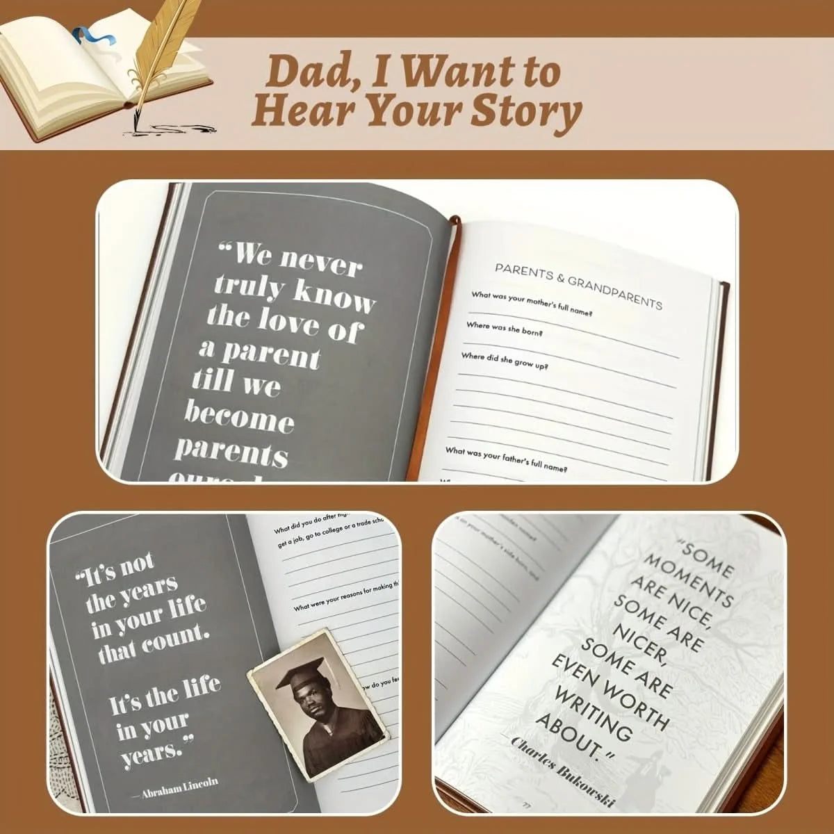 Family Journal with Guided Prompts, Hardcover, 200 Pages
