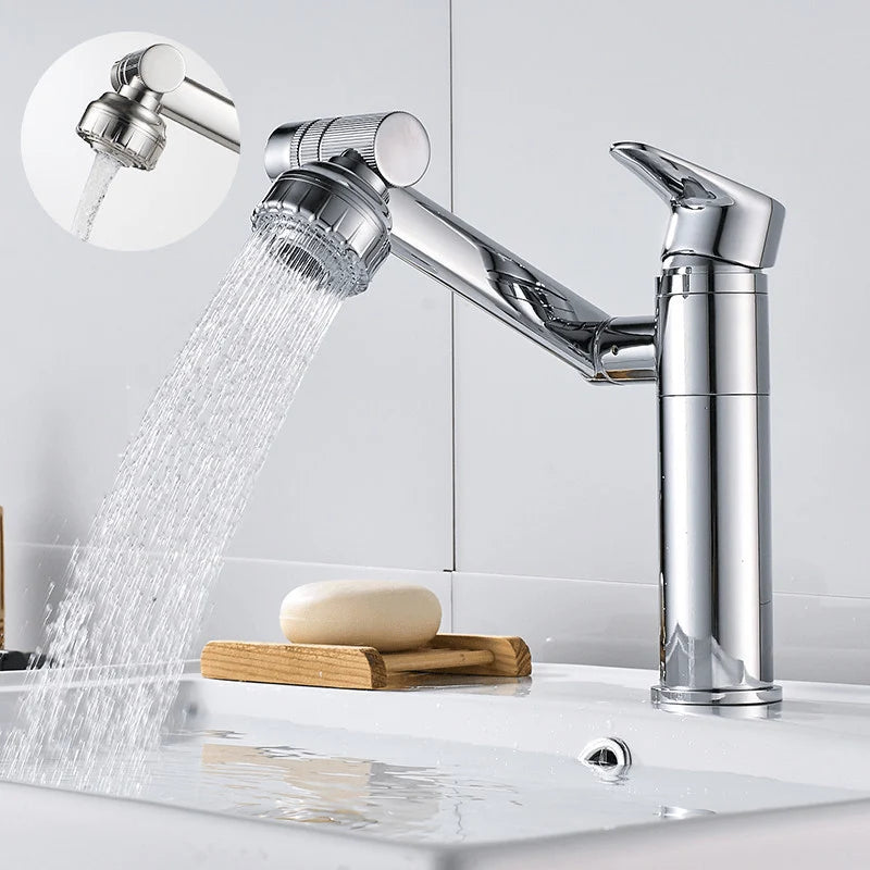 Faucet Attachment 360° Swivel Spray Function Stainless Steel