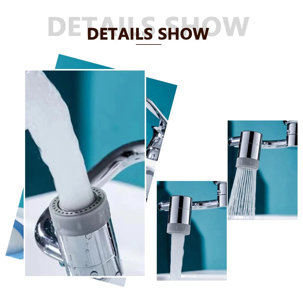 Faucet Extender 1080 Degree Rotation Dual Spray Universal Fit