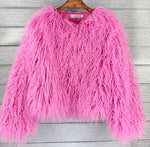 Faux Fur Coat Soft Warm Lined Animal-Free Materials