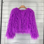Faux Fur Coat Soft Warm Lined Animal-Free Materials