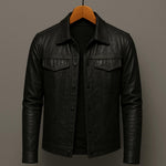 Faux Leather Jacket Classic Biker Style Asymmetrical Zipper