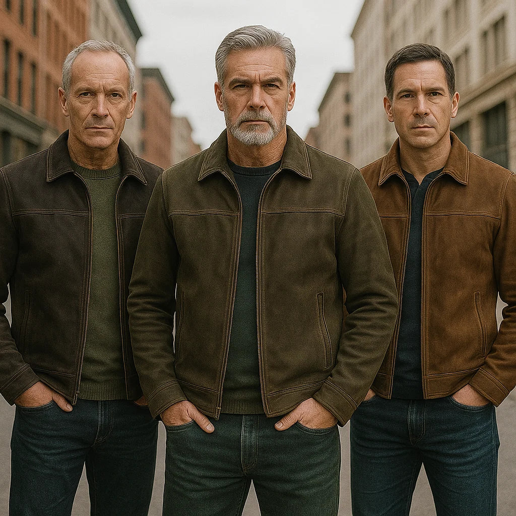 Faux Leather Jacket Tailored Fit Full-Zip Pockets