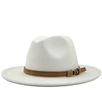 Fedora Hat Cotton & Wool Sun Protection Leather Band