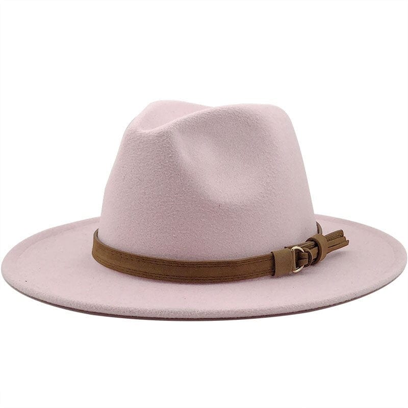 Fedora Hat Cotton & Wool Sun Protection Leather Band