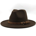 Fedora Hat Cotton & Wool Sun Protection Leather Band