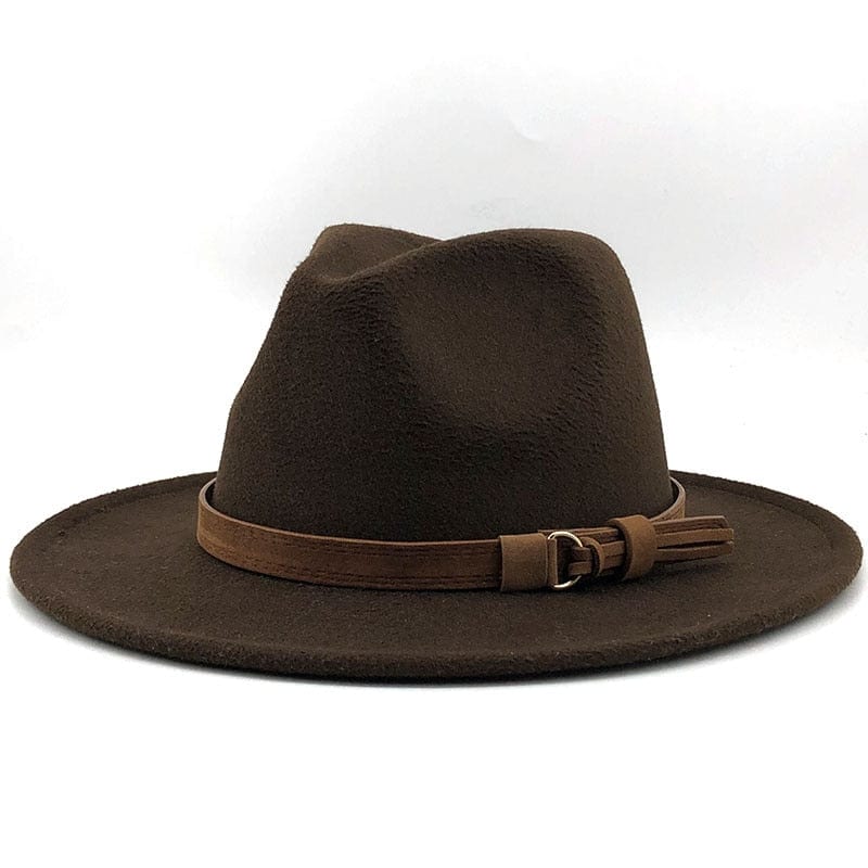 Fedora Hat Cotton & Wool Sun Protection Leather Band