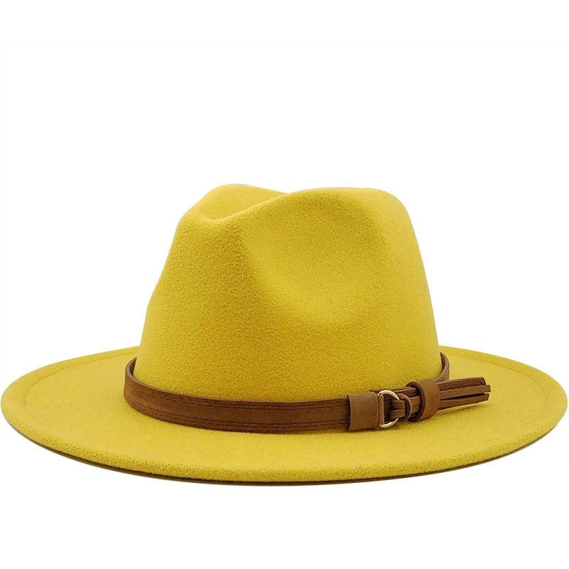 Fedora Hat Cotton & Wool Sun Protection Leather Band