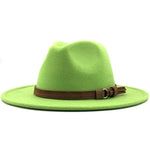 Fedora Hat Cotton & Wool Sun Protection Leather Band