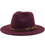 Fedora Hat Cotton & Wool Sun Protection Leather Band