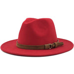 Fedora Hat Cotton & Wool Sun Protection Leather Band