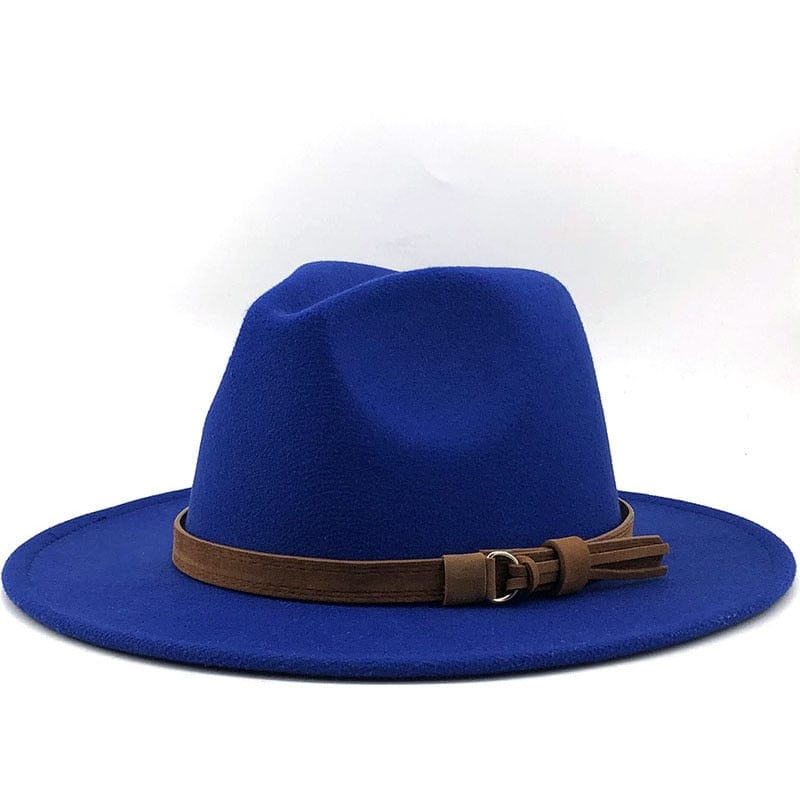 Fedora Hat Cotton & Wool Sun Protection Leather Band