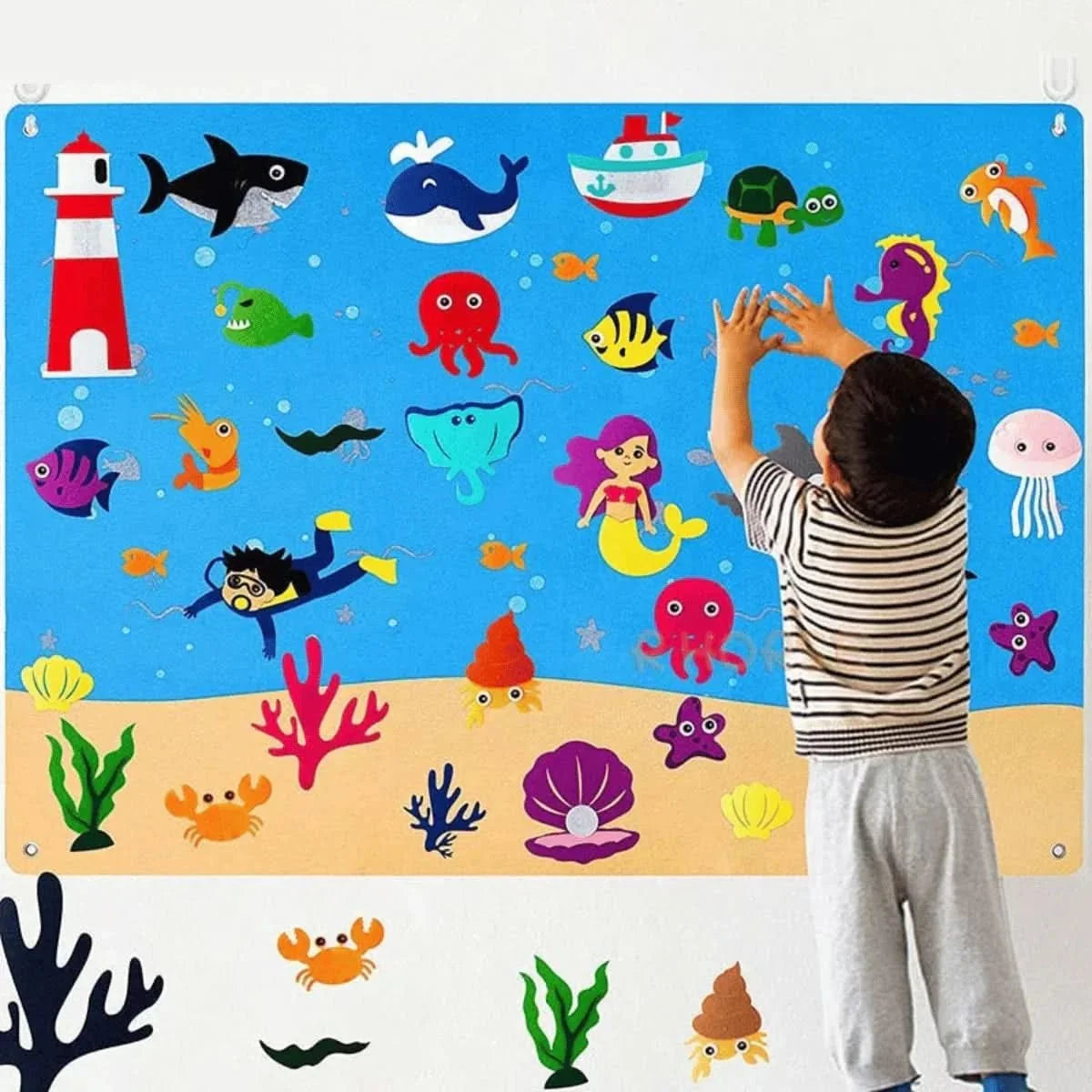 Felt Board Reusable Animal Pieces Soft Durable Felt