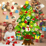 Felt Christmas Tree 30 Removable Ornaments Warm LED Lights