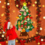 Felt Christmas Tree 30 Removable Ornaments Warm LED Lights