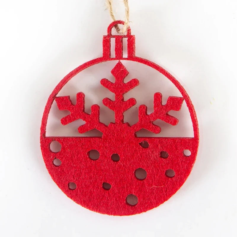Felt Star Ornament Intricate Motif Hanging Cord