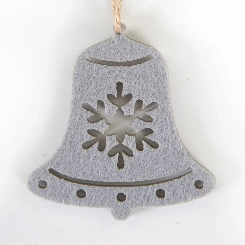Felt Star Ornament Intricate Motif Hanging Cord