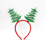 Festive Headband Santa Figurines & Sparkle Accents